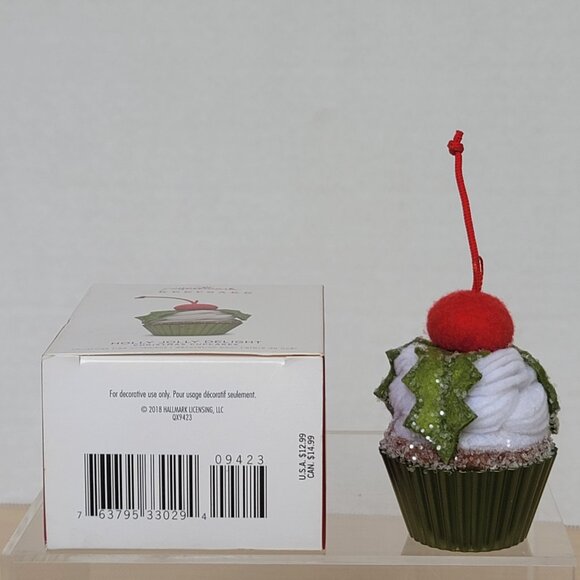 Hallmark 2018 Holly Jolly Delight Christmas Cupcake Keepsake Ornament No. 9 - Picture 6 of 14